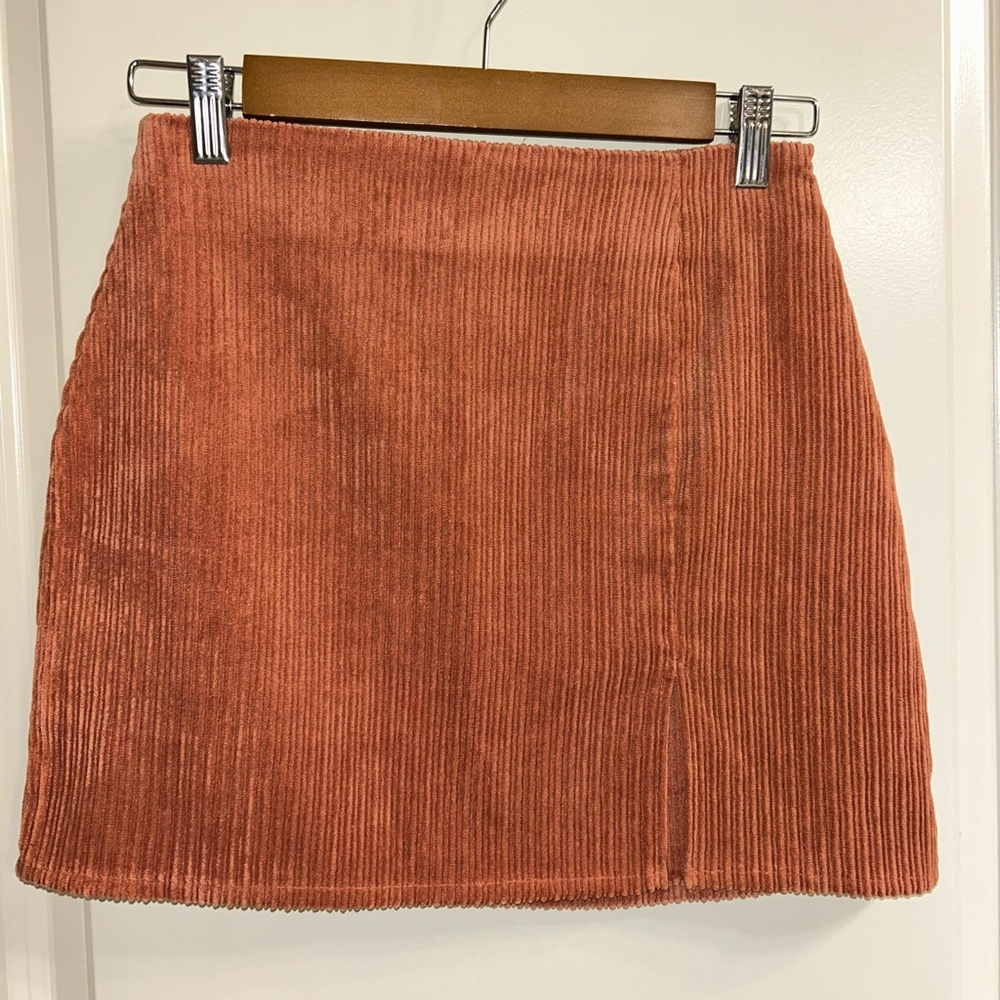 Altar'd State Terracotta Corduroy Mini Skirt